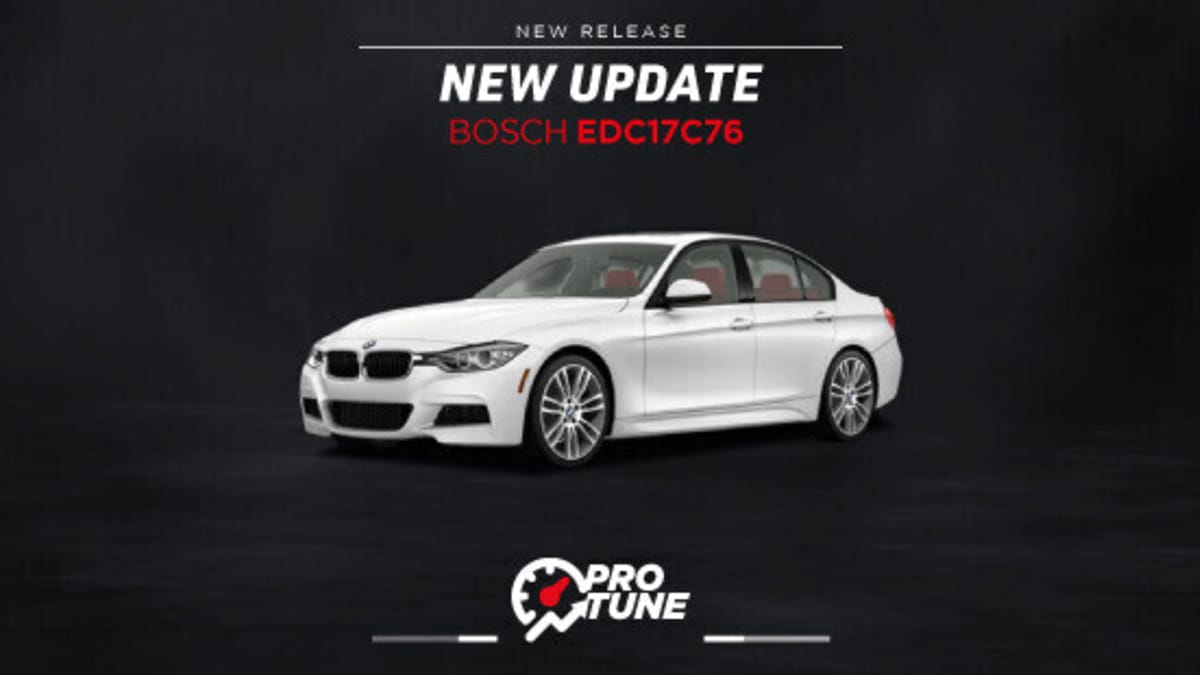 ProTune now supports BOSCH EDC17C76 on BMW Diesel engines